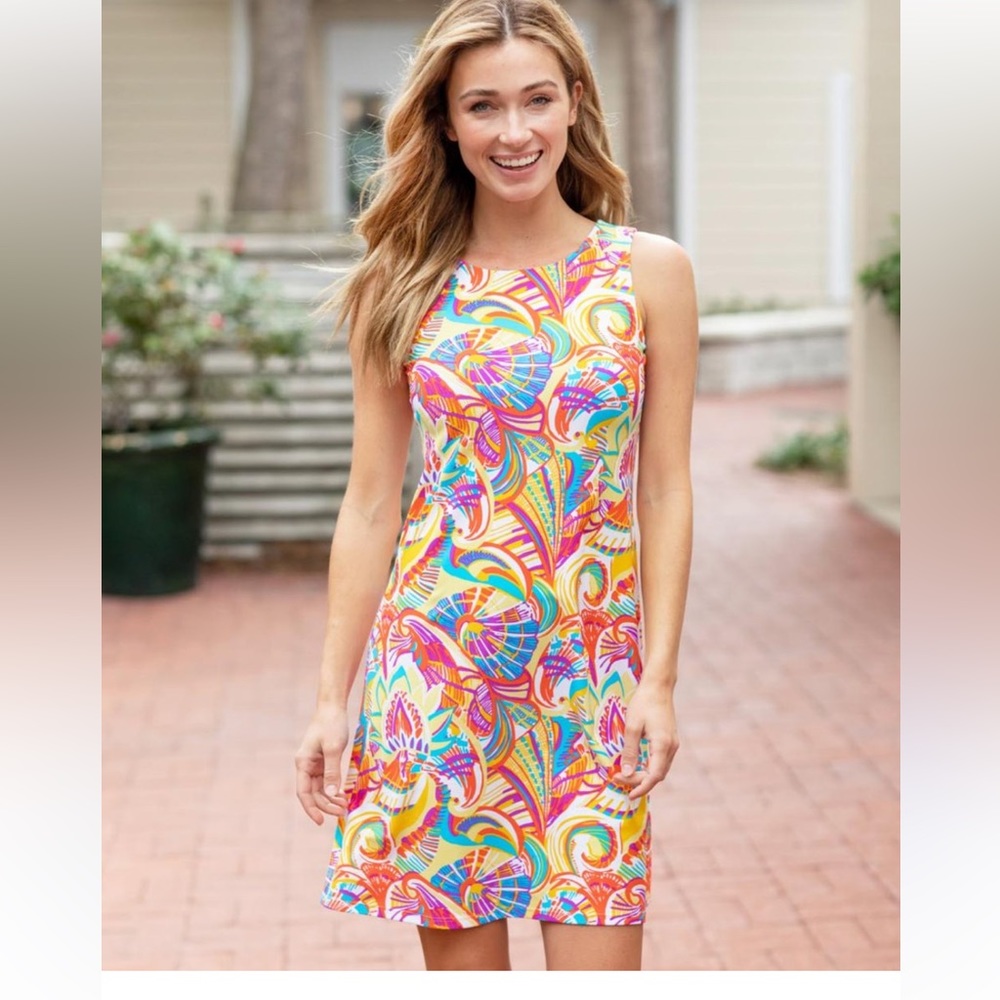 Jude Connally Colorful Sleeveless Dress S